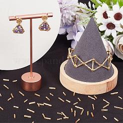 1840 шт. 4 вида стеклянных витых бусин&nbsp;SEED-CN0001-43A