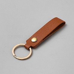 Porte-clés rectangulaires en cuir PU&nbsp;KEYC-WH0034-62