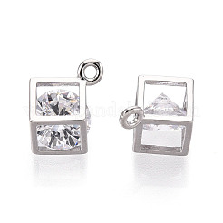 Латунные микро проложить кубического циркония подвески&nbsp;KK-N264-02B-P