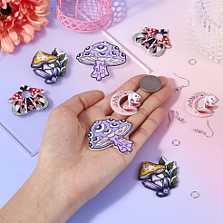 Набор для самостоятельного изготовления акриловых сережек-грибов&nbsp;DIY-TA0009-64