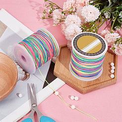 2 рулон сегментных окрашенных полиэфирных шнуров ниток для макраме&nbsp;OCOR-GO0001-04