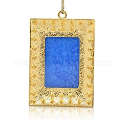 Goldton Legierungsharz Rechteck großen Anhänger&nbsp;PALLOY-J103-05G