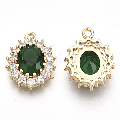 Прозрачные граненые стеклянные подвески&nbsp;LS-X-GLAA-R212-15C