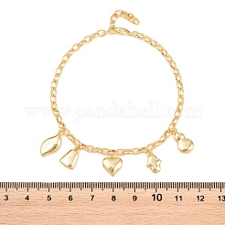 Messing Charme Armbänder&nbsp;BJEW-F545-01B-G