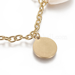 Braccialetti con ciondoli in acciaio inossidabile 304&nbsp;BJEW-F383-01G