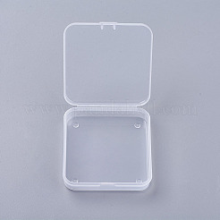 Transparente Perlenbehälter aus Kunststoff mit Klappdeckel&nbsp;CON-WH0018-04