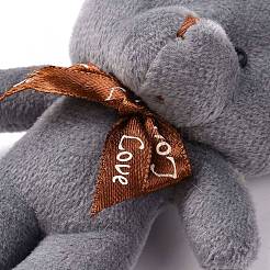 Pp coton mini animal jouets en peluche ours pendentif décoration&nbsp;HJEW-C002-03B