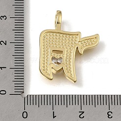 Pendenti in zirconi cubici trasparenti in micro pavè di ottone&nbsp;KK-C262-65G