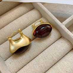 Boucles d'oreilles créoles en alliage et résine&nbsp;WGFA774-01