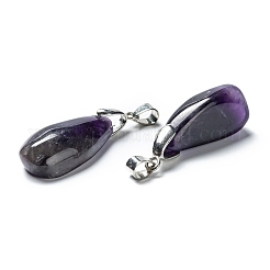Подвески из натурального аметиста &nbsp;LS-G-F704-01P