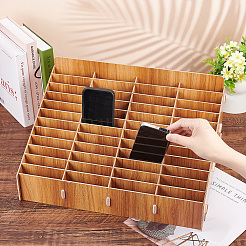 Boîte de rangement en bois pour téléphone portable à 48 grille&nbsp;AJEW-WH0258-839A