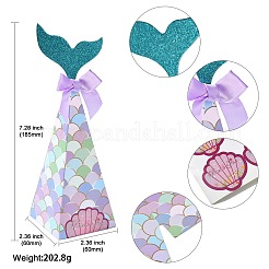 20 шт. 4-х цветная коробка для свечей в форме хвоста русалки&nbsp;CON-CJ0001-22