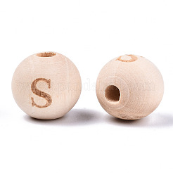 Perle europee di legno naturale non finito&nbsp;WOOD-S045-143A-01S