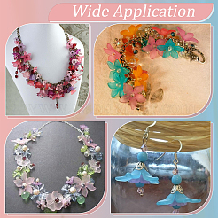 350шт 7 цвета прозрачные акриловые колпачки для бусин&nbsp;MACR-SP0001-14