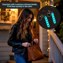 Наборы для самостоятельного изготовления брелоков из нержавеющей стали с бусинами&nbsp;KEYC-TA0001-63