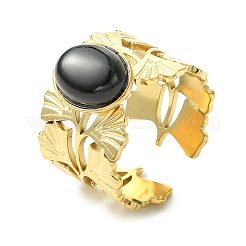 Offene Manschettenringe aus natürlichem Karneol/schwarzem Achat/Tigerauge/Lapislazuli/Moosachat&nbsp;RJEW-JR01079-03