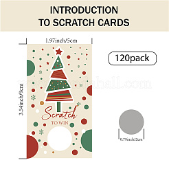 120 feuille de cartes de récompense rectangulaires recouvertes de film à gratter&nbsp;DIY-CP0006-92L