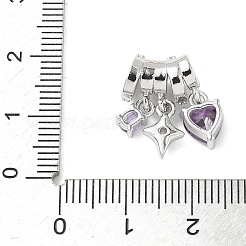 Латунные микро проложить кубического циркония бусы&nbsp;KK-D357-20P