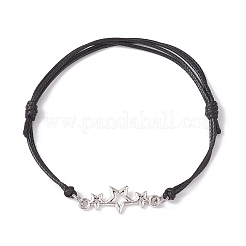 Set di braccialetti a maglie in lega di zinco a stella tripla da 2 pz&nbsp;BJEW-JB09977-02