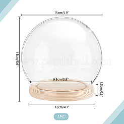 Стеклянная круглая крышка&nbsp;AJEW-WH0314-447A-01