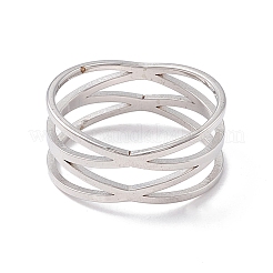 Не тускнеющее кольцо крест-накрест из нержавеющей стали 304 для женщин&nbsp;LS-RJEW-B035-03P