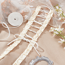 Плоские атласные ленты длиной 2 м.&nbsp;LS-OCOR-WH0078-86B