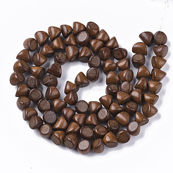 Chapelets perles en bois de poirier naturel et non teint&nbsp;WOOD-T024-018