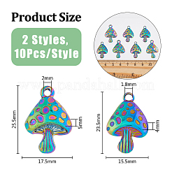 Подвески из сплава 20шт 2 стиля&nbsp;PALLOY-DC0001-12