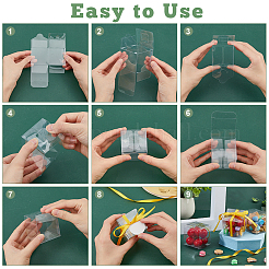 80шт прозрачные коробки из ПВХ&nbsp;DIY-DC0002-27