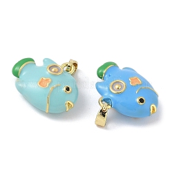 Ciondoli smaltato in ottone&nbsp;KK-B143-01G-02