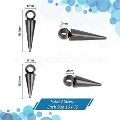 Подвески из нержавеющей стали в стиле 32шт.&nbsp;STAS-UN0052-78