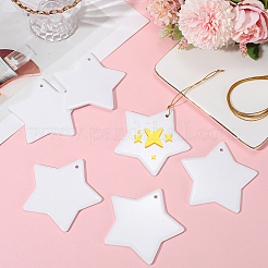 12 pendentif vierge en porcelaine à transfert thermique par sublimation&nbsp;AJEW-SP0002-19B