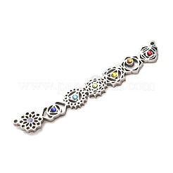 Pendentifs Chakra en acier inoxydable 304 de grande taille&nbsp;STAS-F367-15A-P