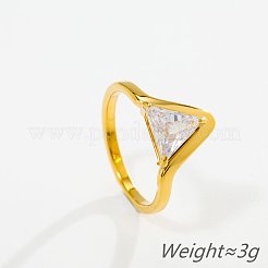 Fingerringe aus Edelstahl 304 und Zirkonia&nbsp;WGD9E62-01