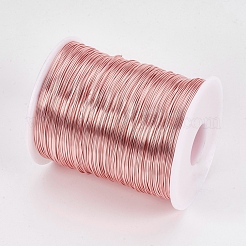 Fil de cuivre rond pour la fabrication de bijoux&nbsp;KK-O102-08RG