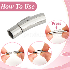 8 шт. 4 стиля байонетных застежек из нержавеющей стали&nbsp;STAS-DR0001-15P