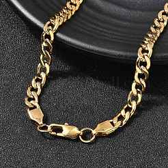 6 mm 304 Edelstahl Cuban Link Kette Halsketten für Frauen Männer&nbsp;NJEW-B134-01A-G