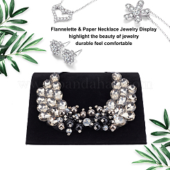 Espositore per gioielli con collana di flanella e carta&nbsp;ODIS-WH0020-72