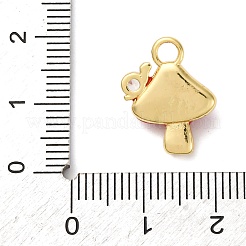 Messing Micro Pave klarer Zirkonia Emaille Anhänger&nbsp;KK-I276-26G-02