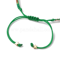 Рождественские 8 мм круглые окрашенные натуральные малайзийские нефриты&nbsp;BJEW-MZ00070-01