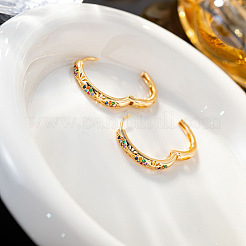 Латунные микро проложить серьги обруча кубического циркония&nbsp;FS-WGC6509-02