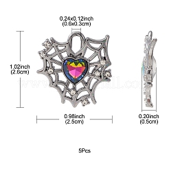 Стеклянные подвески из сплава с покрытием стойки&nbsp;FIND-YW0001-87