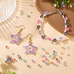 2 пакетик по 200 шт. прозрачных стеклянных бусин&nbsp;GLAA-TA0003-44A