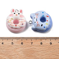 Милые подвески из непрозрачной смолы с изображением животных&nbsp;RESI-S020-01P