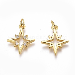 Латунные микропаве прозрачные подвески с фианитом&nbsp;X-ZIRC-O035-22G