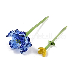 Handgefertigtes Blumen- und Vasenset aus Glaskunst für Geburtstagsdekorationen auf dem Tisch&nbsp;LAMP-D007-002K