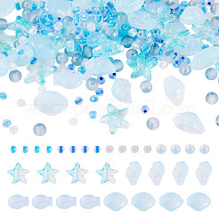 89 г прозрачных стеклянных шариков-спрей с краской 6 видов&nbsp;GLAA-TA0003-52A