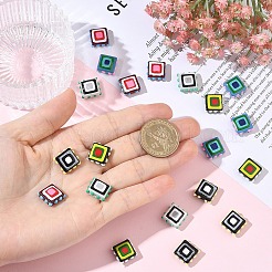 10 шт. двухцветные окрашенные стеклянные бусины&nbsp;LAMP-YW0001-95