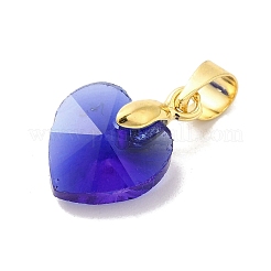 Латунь стекло кулоны&nbsp;KK-Z073-14G-02