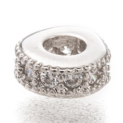 Messing micro pave klar zirkonia charme&nbsp;ZIRC-B002-41-02P
